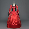 Princess Maria Antonietta Floral Style Rococo Victorian Renaissance Vacation Dress Dress Party Costume Masquerade Women