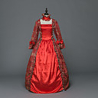 Princess Maria Antonietta Floral Style Rococo Victorian Renaissance Vacation Dress Dress Party Costume Masquerade Women