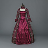 Princess Maria Antonietta Floral Style Rococo Victorian Renaissance Vacation Dress Dress Party Costume Masquerade Women