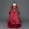 Princess Maria Antonietta Floral Style Rococo Victorian Renaissance Vacation Dress Dress Party Costume Masquerade Women