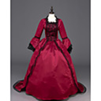 Princess Maria Antonietta Floral Style Rococo Victorian Renaissance Vacation Dress Dress Party Costume Masquerade Women
