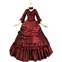 Princess Maria Antonietta Floral Style Rococo Victorian Renaissance Vacation Dress Dress Party Costume Masquerade Women