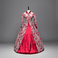 Princess Maria Antonietta Floral Style Rococo Victorian Renaissance Vacation Dress Dress Party Costume Masquerade Women