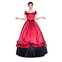 Princess Maria Antonietta Floral Style Rococo Victorian Renaissance Vacation Dress Dress Party Costume Masquerade Women