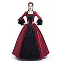 Princess Maria Antonietta Floral Style Rococo Victorian Renaissance Vacation Dress Dress Party Costume Masquerade Women
