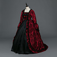 Princess Maria Antonietta Floral Style Rococo Victorian Renaissance Vacation Dress Dress Party Costume Masquerade Women