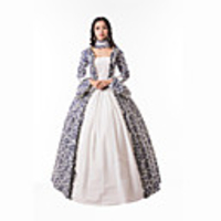 Princess Maria Antonietta Floral Style Rococo Victorian Renaissance Vacation Dress Dress Party Costume Masquerade Women