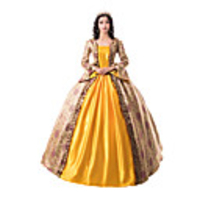 Princess Maria Antonietta Floral Style Rococo Victorian Renaissance Vacation Dress Dress Party Costume Masquerade Women