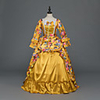 Princess Maria Antonietta Floral Style Rococo Victorian Renaissance Vacation Dress Dress Party Costume Masquerade Women