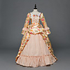Princess Maria Antonietta Floral Style Rococo Victorian Renaissance Vacation Dress Dress Party Costume Masquerade Women