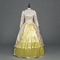Princess Maria Antonietta Floral Style Rococo Victorian Renaissance Vacation Dress Dress Party Costume Masquerade Women