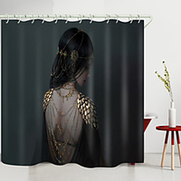 Princess Sad Back Digital Printing Shower Curtain Shower Curtains Hooks Modern Polyester New Design