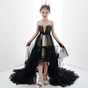 Princess Sweep / Brush Train / Asymmetrical Formal Evening / Pageant Flower Girl Dresses - Tulle Sleeveless Jewel Neck with Ruffles / Bandage / Splicing