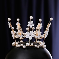 Princess Sweet Alloy Headdress with Imitation Pearl / Trim 1 Piece Wedding / Special Occasion Headpiece