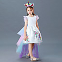 Princess Unicorn Flapper Dress Dress Party Costume Girls