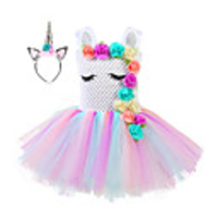 Princess Unicorn Flower Girl Dress Girls