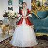 Princess Victorian Duchess Rococo Baroque Victorian 18th Century Square Neck Dress Outfits Party Costume Masquerade Women