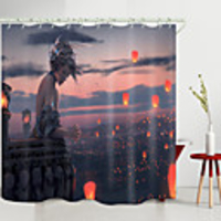 Princess Wishing lamp Digital Printing Shower Curtain Shower Curtains Hooks Modern Polyester New Design