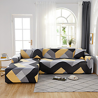 Print Dustproof Stretch Slipcovers Stretch Sofa Cover Super Soft Fabric Couch Cover Fit For 1 to 4 Cushion Couch And L Shape Sofa (You will Get 1 Throw Pillow Case as free Gift) miniinthebox