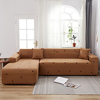 Print Dustproof Stretch Slipcovers Stretch Sofa Cover Super Soft Fabric Couch Cover Fit For 1 to 4 Cushion Couch And L Shape Sofa (You will Get 1 Throw Pillow Case as free Gift) miniinthebox