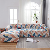 Print Dustproof Stretch Slipcovers Stretch Sofa Cover Super Soft Fabric Couch Cover Fit For 1 to 4 Cushion Couch And L Shape Sofa (You will Get 1 Throw Pillow Case as free Gift) miniinthebox