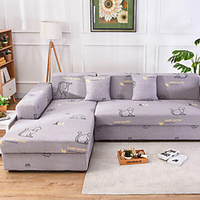 Print Dustproof Stretch Slipcovers Stretch Sofa Cover Super Soft Fabric Couch Cover Fit For 1 to 4 Cushion Couch And L Shape Sofa (You will Get 1 Throw Pillow Case as free Gift) miniinthebox