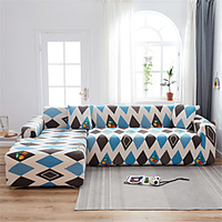 Print Dustproof Stretch Slipcovers Stretch Sofa Cover Super Soft Fabric Couch Cover Fit For 1 to 4 Cushion Couch And L Shape Sofa (You will Get 1 Throw Pillow Case as free Gift) miniinthebox