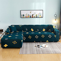 Print Dustproof Stretch Slipcovers Stretch Sofa Cover Super Soft Fabric Couch Cover Fit For 1 to 4 Cushion Couch And L Shape Sofa (You will Get 1 Throw Pillow Case as free Gift) miniinthebox