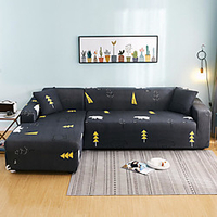 Print Dustproof Stretch Slipcovers Stretch Sofa Cover Super Soft Fabric Couch Cover Fit For 1 to 4 Cushion Couch And L Shape Sofa (You will Get 1 Throw Pillow Case as free Gift) miniinthebox