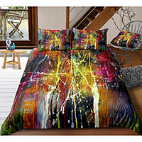 Print Home Bedding Duvet Cover Sets Soft Microfiber For Kids Teens Adults Bedroom Graffiti 1 Duvet Cover 1/2 Pillowcase Shams miniinthebox