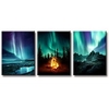 Print Rolled Canvas Prints - Landscape Comtemporary Modern Three Panels Art Prints miniinthebox