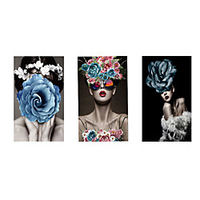 Print Rolled Canvas Prints Stretched Canvas Prints - Botanical Floral / Botanical Vintage Modern Art Prints
