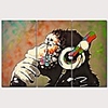 Print Stretched Canvas Prints - Abstract Animals Classic Modern Three Panels Art Prints