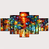 Print Stretched Canvas Prints - Landscape Traditional Modern Five Panels Art Prints