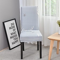 Print Super Soft Chair Cover Stretch Removable Washable Dining Room Chair Protector Slipcovers Home Decor Dining Room Seat Cover 1 Piece miniinthebox