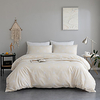 Printed Duvet Cover Set Double Size - yellowwhite miniinthebox
