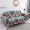 Printeded Stretch Sofa Slipcover - 1 Piece Elastic Polyester Spandex Couch Covers- Universal Fitted Sofa Slipcover Furniture Protector