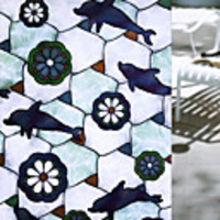 Privacy Dolphins Pattern Window Film Home Bedroom Bathroom Glass Window Film Stickers Self Adhesive Sticker 45 x 100CM