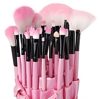 Professional Makeup Brushes Makeup Brush Set 32pcs High Quality Wooden Makeup Brushes for Eyeshadow Concealer Powders Blush Cosmetic Makeup Bag Foundation Brush Lip Brush