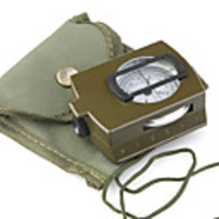 Professional Pocket Geology Compass with Strap Carrying Pouch