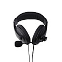 Professional Stereo Headphones with Microphone, High Resolution Stereo Sound - Black(YL-750)