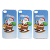 Protective 3D Effect Hard Case for iPhone 4 / 4S (Christmas)