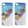 Protective 3D Effect Hard Case for iPhone 4 / 4S (Santa Clause)