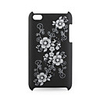 Protective 4 Flower Pattern Hard Plastic Back Case for iPhone 4 Black