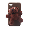 Protective Back Case w/ Cutety Bear Sticked on Back for iPhone 4