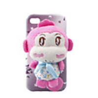 Protective Back Case w/ Cutey Doll Sticked on Back for iPhone 4