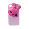 Protective Back Case w/ Cutey Rabbit Sticked on Back for iPhone 4