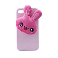 Protective Back Case w/ Cutey Rabbit Sticked on Back for iPhone 4