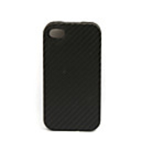 Protective Basket Pattern PU Leather Case for iPhone 4 (Black)