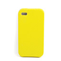 Protective Basket Pattern PU Leather Case for iPhone 4 (Yellow)